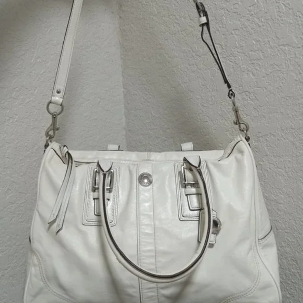 Coach NANCY Z Z19602 All Leather LARGE Bag w Strap
